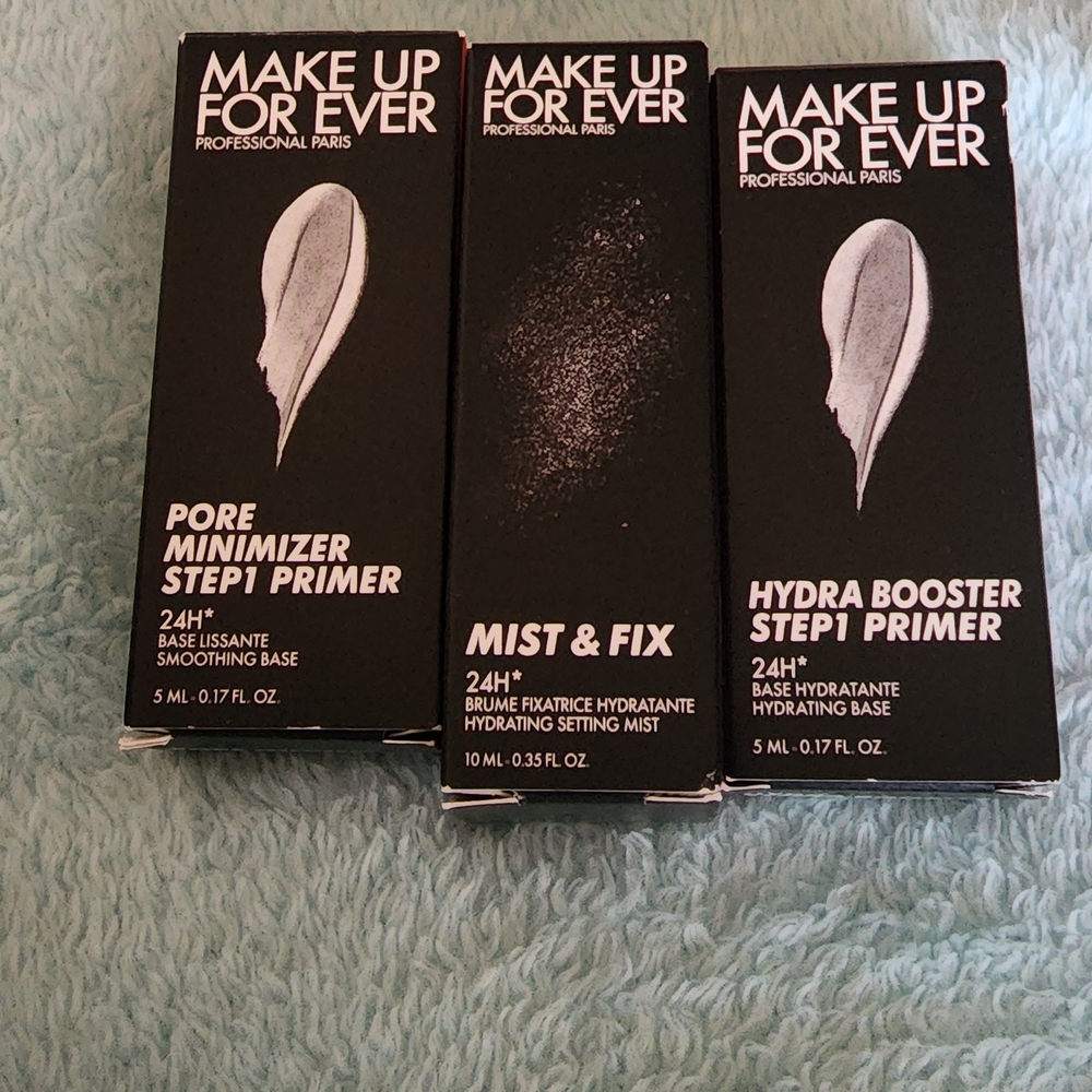 Make up For ever Step 1 Primer and Setting Mist Trio Mini Set New